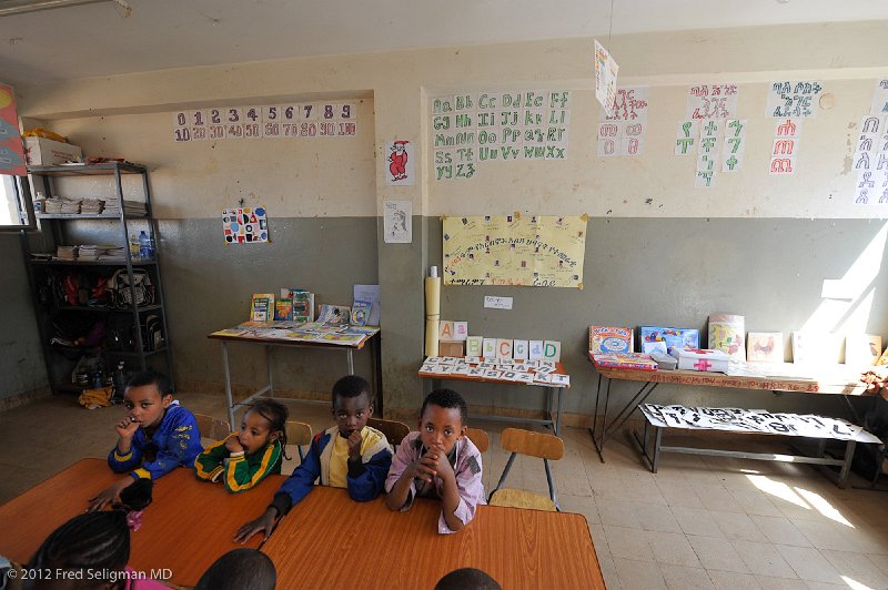 20120328_101232 Nikon D3-Edit 2x3.jpg - Classroom site. Note the learning materials on the back walls and the Education Stations along the back wall. Addis Ababa, Ethiopia